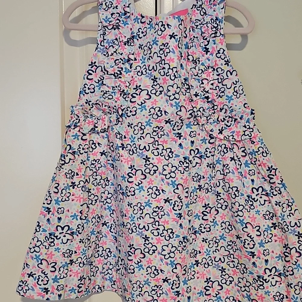 Lilly Pulitzer 3 3t Floral Bright Pink Amia Dress